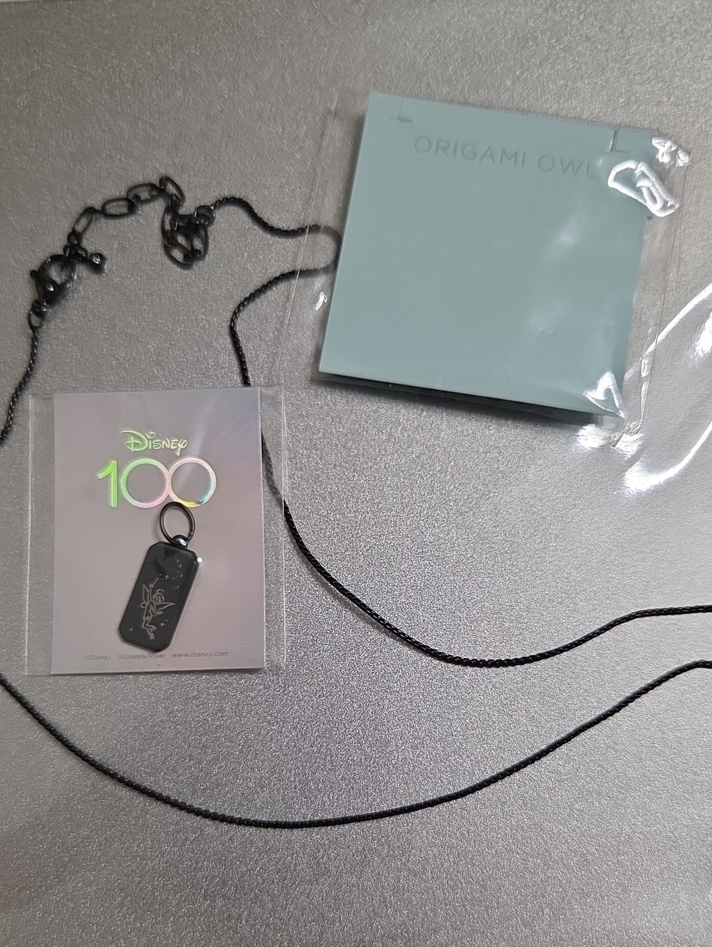 Origami Owl Black Disney 100 Tinker Bell Necklace